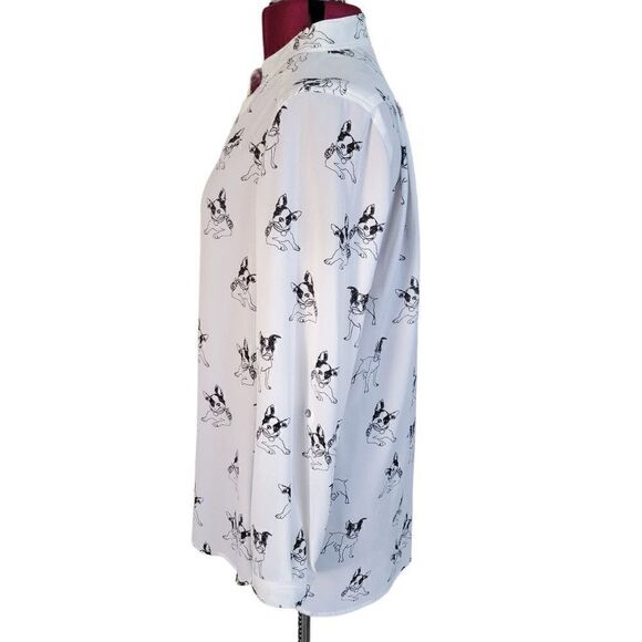 John Mark Boston Terrier Dog Print Tunic - Picture 3 of 7